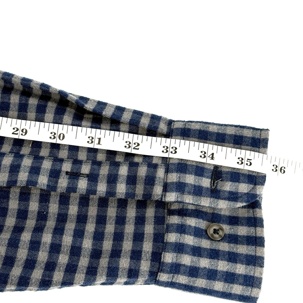 UNTUCKit Men's XL Bergstorm Long Sleeve Button Down Shirt Blue Gray Plaid - Picture 7 of 8